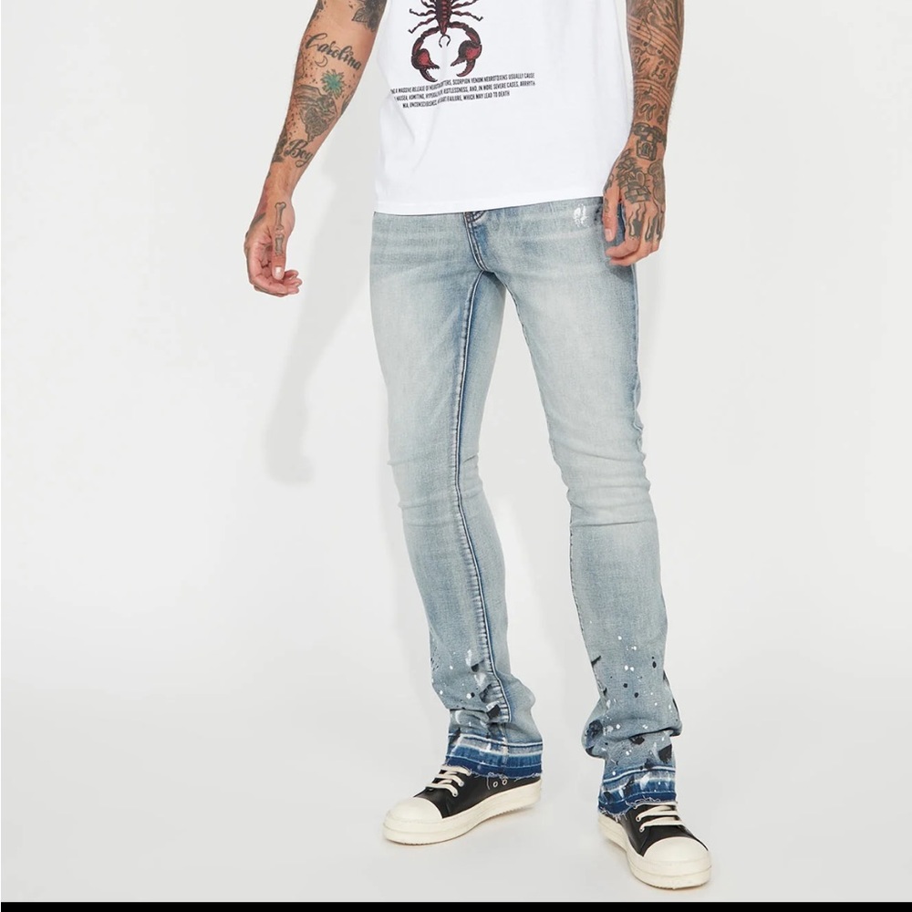 Fashion Nova Men skinny flare jeans